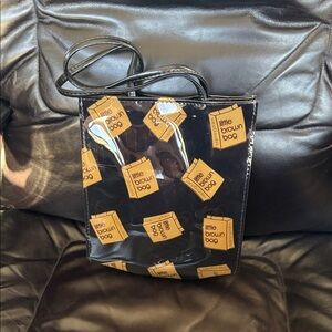 Bloomingdale's Black and Tan Little Brown Bag
